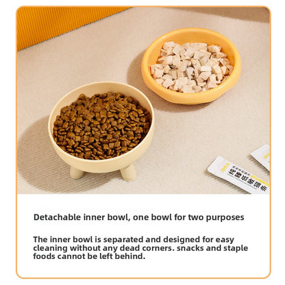 Donut High Raised Dog Bowl Anti Spill Slow Feeder with Neck Support for Large Medium Small Dogs and Cats Pet Food Water Bowl