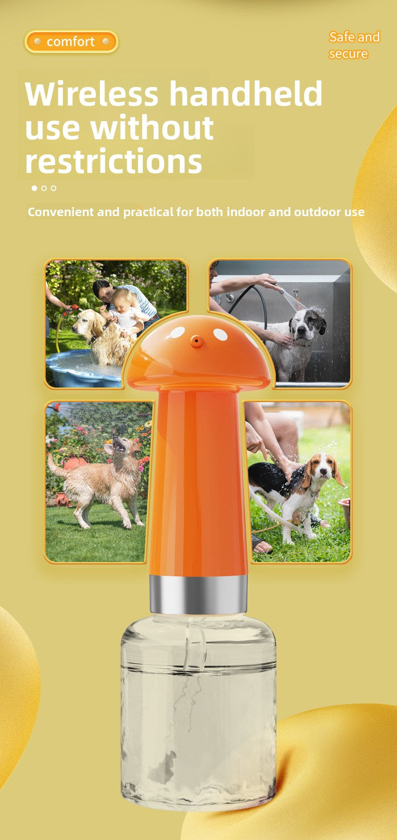 Automatic Pet Bubble Bath Machine One Click Foam Shower Gel Dispenser for Dogs Cats Gentle Cleaning and Fun Bath Time