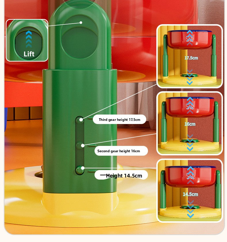 Adjustable Height Dog Food Bowl Elevated Anti Spill Pet Bowl Slanted Stand Feeder for Neck Health Large Medium Small Dogs Cats