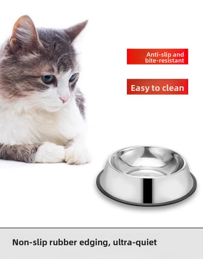 Stainless Steel Anti-Spill Dog Food Bowl Extra Large Non-Slip Rice Dish