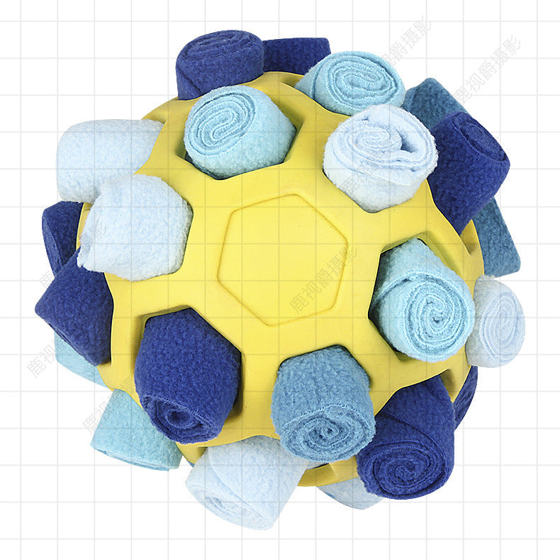 Pet Sniffing Mat Food Hiding Ball Dog Puzzle Durable Chew Cat Multi-functional Rubber Ball Hollow Ball Pop Ball Dog