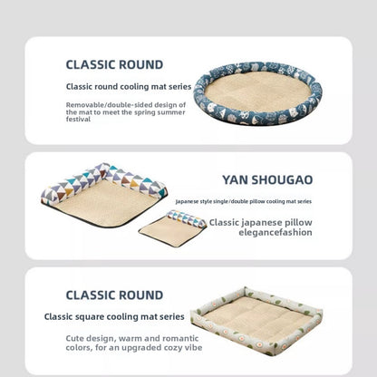 Pet Bed for Cats Dogs AllSeason Mat Summer Cool Sleeping Gear Small Medium Sizes