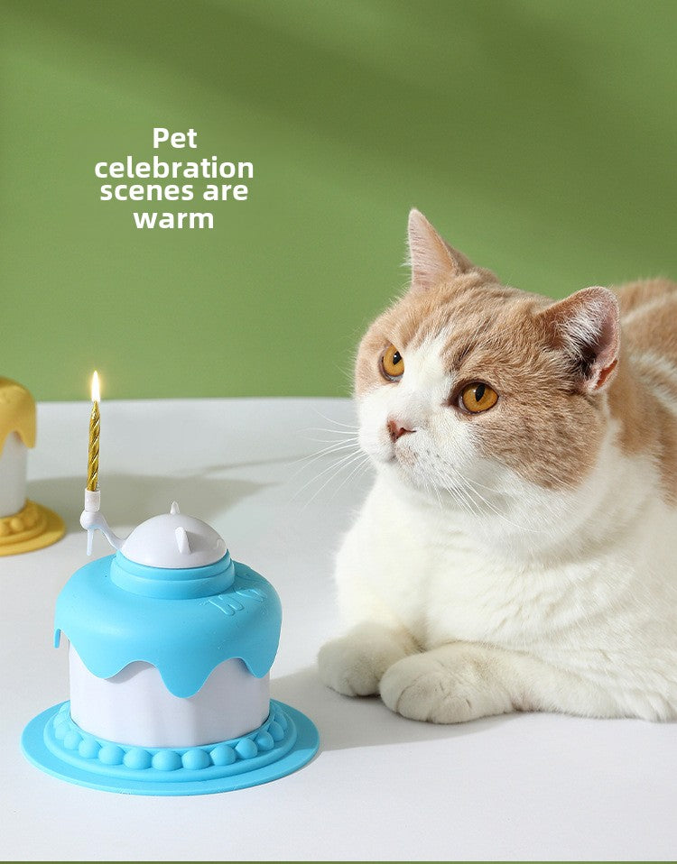 Pet Birthday Cake Ceremony Gift Dog Cat Photo Prop Multi-functional Pet Bowl