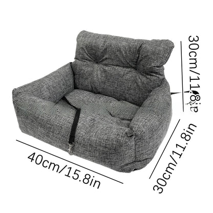 Premium Pet Car Seat for Dogs and Cats Comfortable Travel Bed with Non-Slip Mat Washable Car Sofa Cushion
