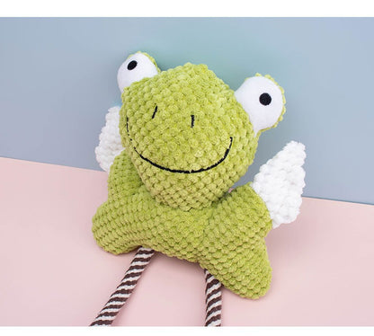 Sound Pet Toy Dog Toy Indestructible Frog Duck Cotton Rope Boredom Relief Interactive Dog Toy