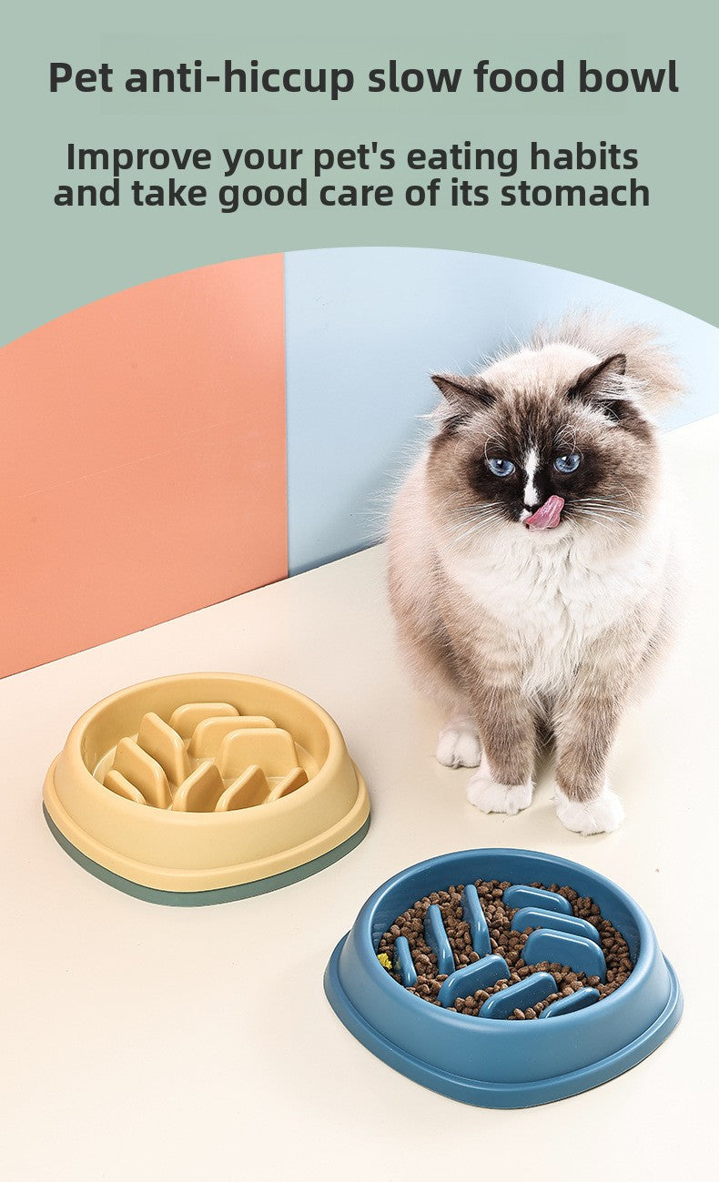 Dog Bowl Cat Bowl Slow Feeder Dog Anti-Choke Slow Feeder Food Bowl Large Capacity Feeder Non-Slip Anti-Tip Pet Bowl