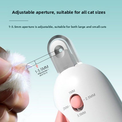 New Adjustable Round Hole Cat & Rabbit Pet Nail Clippers for Small Blind Pets