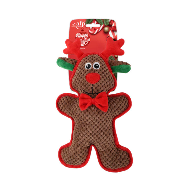 Multiple Christmas Pet Toys Pinecone Treat Dispenser Dog Chew Toy Teaser Wand Pet Bed Set