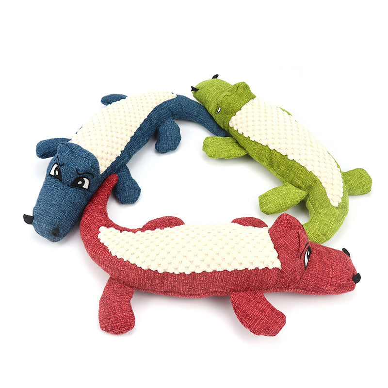 Pet Supplies Dog Plush Toy Durable Pet Toy Realistic Crocodile Sound Dog Toy