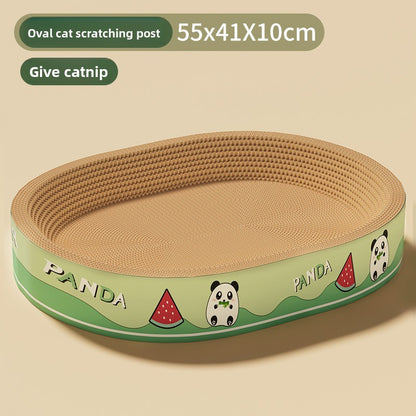 Round Cat Scratching Board Durable Non-Shedding Oval Cat Scratching Basin Extra Large All-Season Cat Bed Cat Claw Board Scratch-Resistant