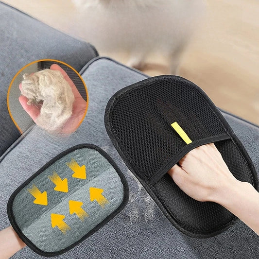 Pet Hair Removal Glove Cat Hair Remover Cat Hair Removal Tool Pet Grooming Brush Hair Sticky Roller Dog Double-Sided Brush