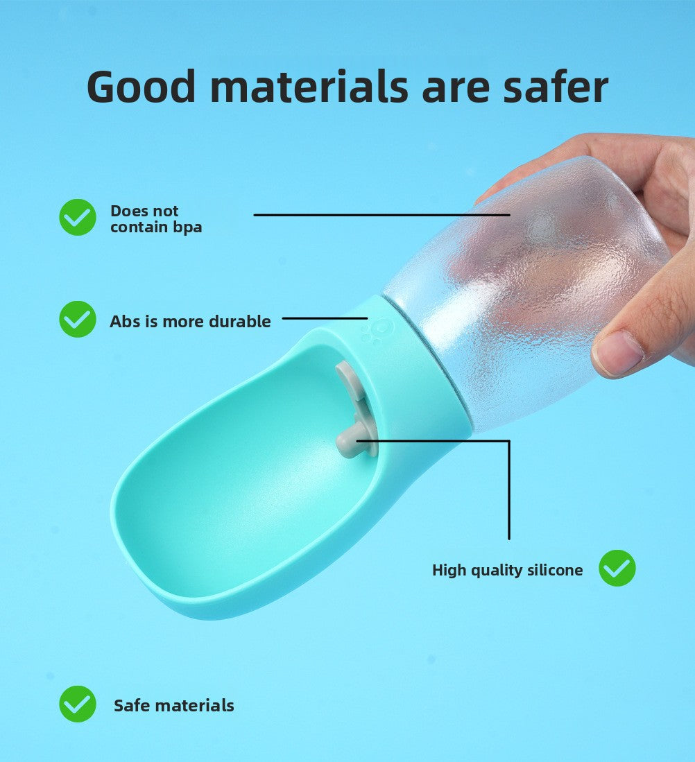 Portable Pet Water Bottle for Dogs and Cats Leak Proof Outdoor Travel Water Dispenser with Foldable Bowl