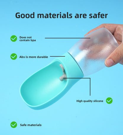 Portable Pet Water Bottle for Dogs and Cats Leak Proof Outdoor Travel Water Dispenser with Foldable Bowl