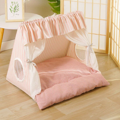 Cat Tent Summer Cat House Pet Warm Dog House Tent Washable Closed Type Internet Celebrity Cat All Seasons