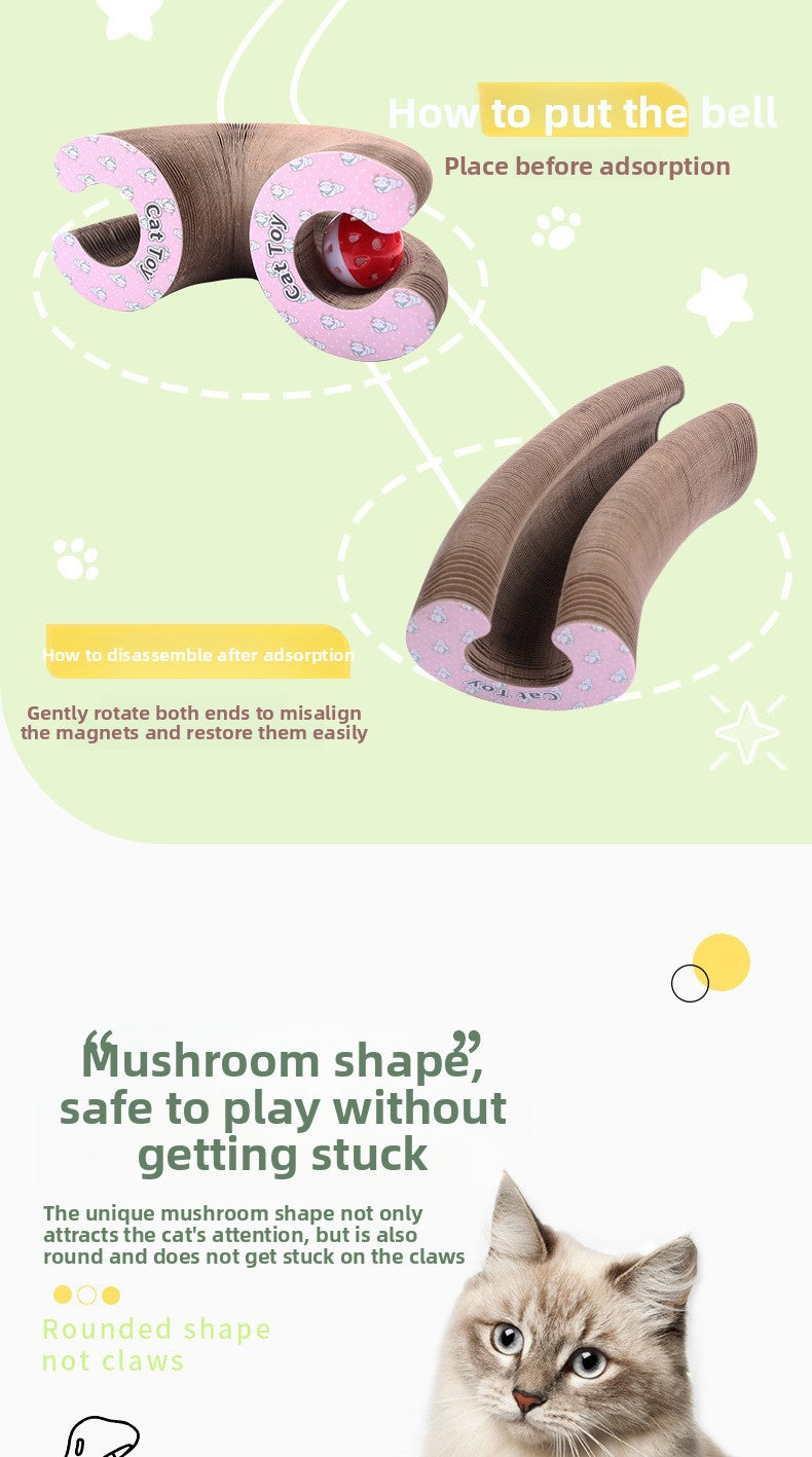 Magnetic Organ Style Corrugated Paper Cat Scratching Board Wear Scratch Resistant Toy