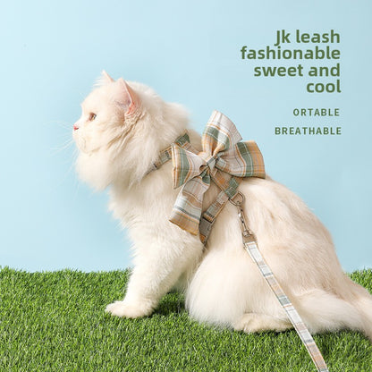 Bow Tie Font JK Pet Leash Cat and Dog Anti-escape Pet Collar