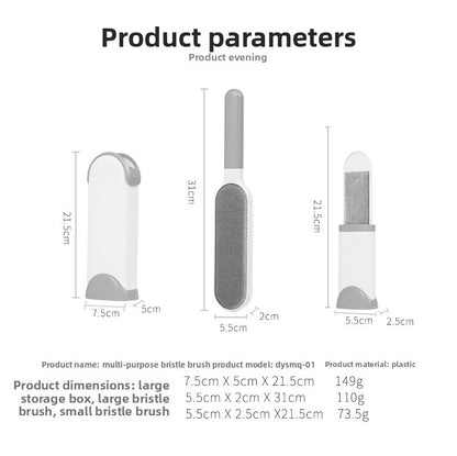 Professional Pet Hair Removal Brush Double Sided Grooming Tool for Dogs Cats Reusable Lint Roller for Clothes Furniture Carpet Deshedding