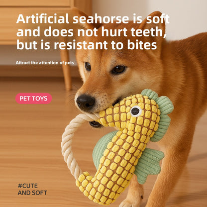 Squeaky Dog Toy Pineapple Fleece Chew Resistant Puppy Teething Chew Toy for Small Medium Dogs Like Corgi Golden Retriever Boredom Relief Interactive Pet Toy