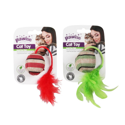 Durable Striped Sisal Cat Toy for Self-Entertainment Teeth Cleaning Play