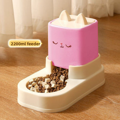 Fully Automatic Cat Drinking Device Combined with Food Feeder for Pets Cats Dogs