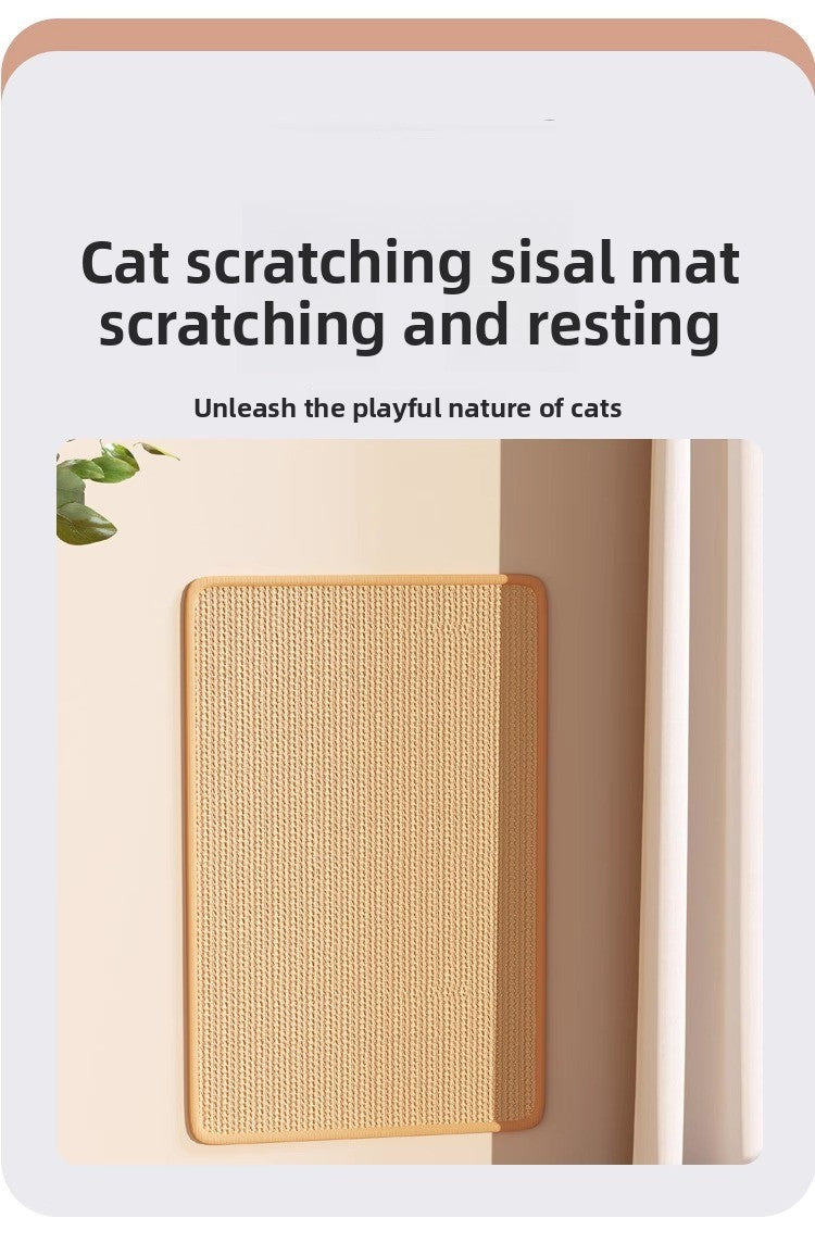 Vertical Wall Sticker Cat Scratch Board Sisal Material Wear Resistant Anti Scratch Sofa Pad Toy
