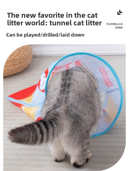 Drill Bag Cat Toy Combo Self Fun Foldable Tunnel Chew Ball Teasing Wand