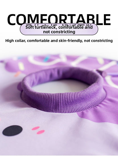 Deepened Neck Adjustable Waterproof Elizabethan Collar Anti Bite for Cats Dogs