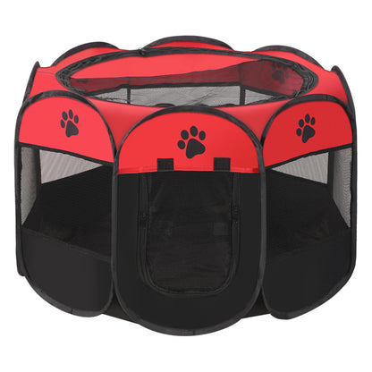 Octagonal Pet Playpen Pet Tent Oxford Cloth Scratch-Resistant Foldable Dog Cage Dog Cat Delivery Room Dog House Cat House