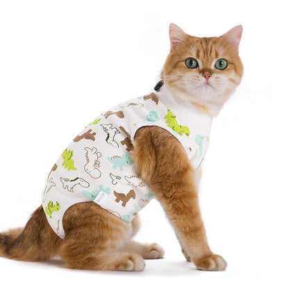 Post Surgery Cat Recovery Suit for Female Cats Anti Lick Cone Alternative Soft Breathable Pet Surgical Suit Spay Neuter Recovery