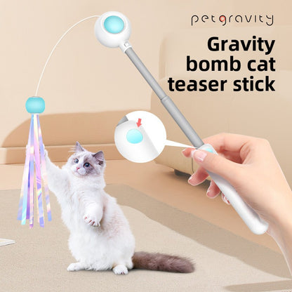 Pet Interactive Cat Wand with Replaceable Fairy Feather Bell