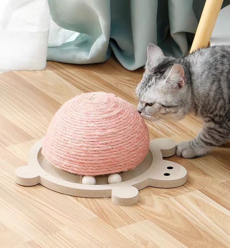 Heavy Duty Sisal Cat Scratching Board Turtle Shape Non Shedding Cat Claw Grinder Toy Durable Scratch Pad for Kittens and Cats Boredom Relief