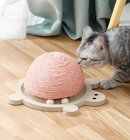Heavy Duty Sisal Cat Scratching Board Turtle Shape Non Shedding Cat Claw Grinder Toy Durable Scratch Pad for Kittens and Cats Boredom Relief