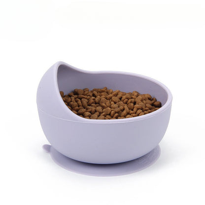 Pet Bowl Double Bowl Food Grade Silicone Cat and Dog Bowl Slow Food Bowl Slow Food Bowl Small Stainless Steel Dog Bowl Pet Supplies