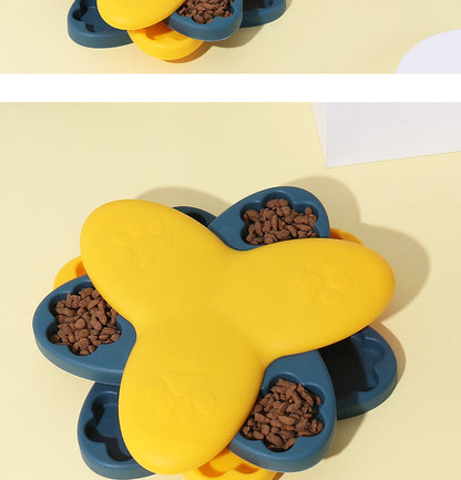 Assiette d'entraînement anti-étouffement rotative pour chien, anti-fuite de nourriture