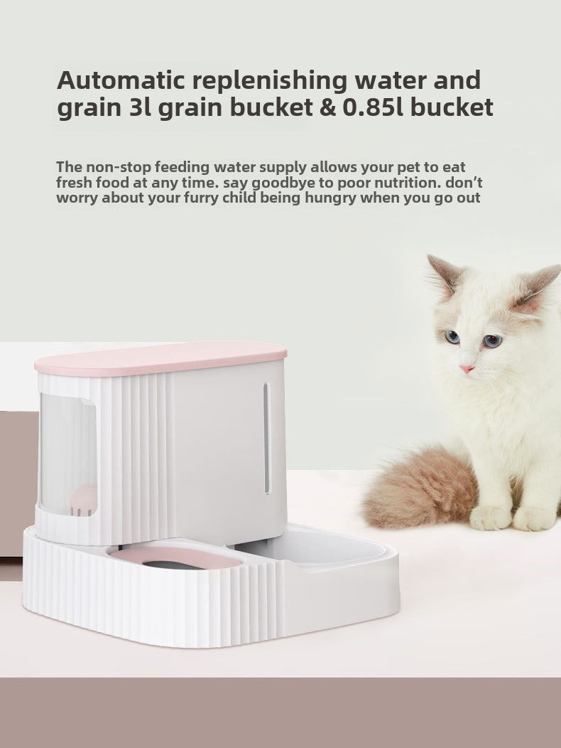 Dual-Purpose Pet Water Dispenser and Feeder for Cats and Dogs