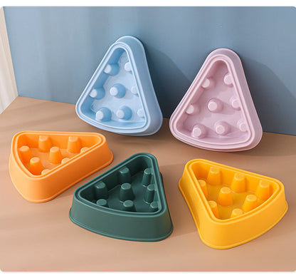 Interactive Puzzle Feeder Bowl Large Size Slow Feed Dog Bowl Anti Gulping Choking Cartoon Pizza Design Fun Pet Supplies for Dogs Cats