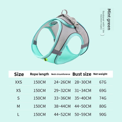 Cat Leash Cat Harness Cat Chest Harness Cat Walking Leash Vest Style Pet Chest Harness P-String Reflective Cute Cat