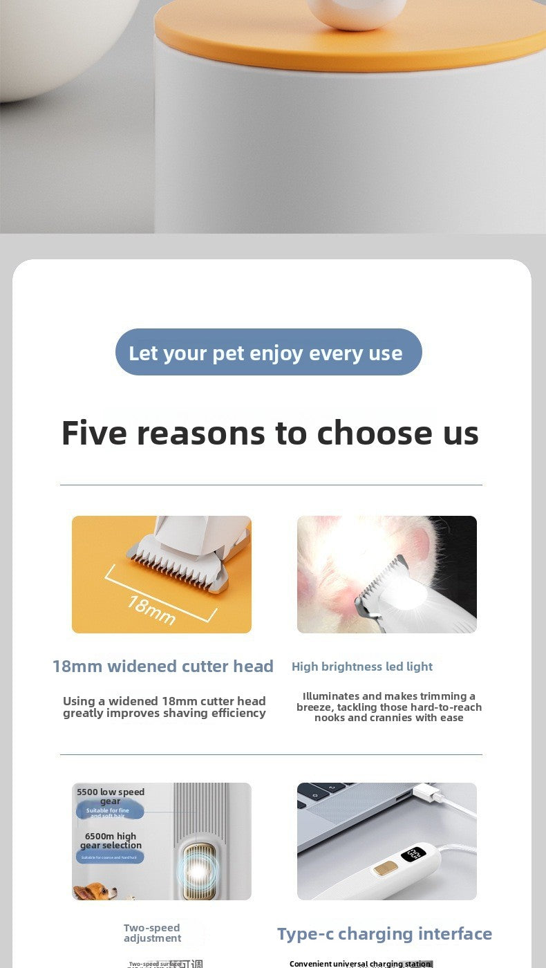 Electric Cat Dog Paw Hair Trimmer Grooming Tool Clipper