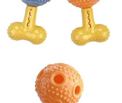 Interactive Dog Chew Toy with Treat Dispenser Durable Silicone Puppy Training Toy for Teddy Small Medium Dogs