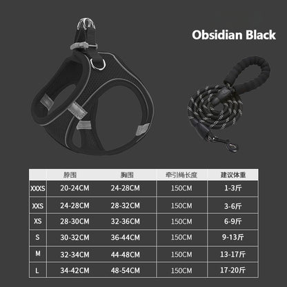 New Pet Vest-Style Pet Harness Reflective Breathable Cat Dog Leash Walking Leash Dropshipping