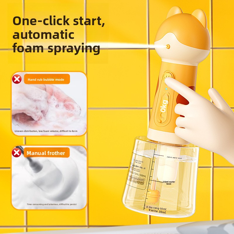 Smart Pet Bubble Machine with Cute Deer Look for Dog Cat Shower