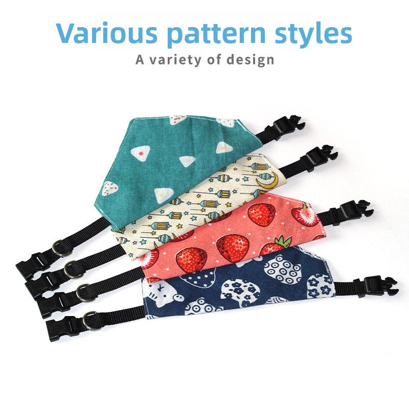 Pet Triangle Scarf Dog Scarf Cat Collar Christmas Small Dog Bib Japanese Style Cute Sweet Style