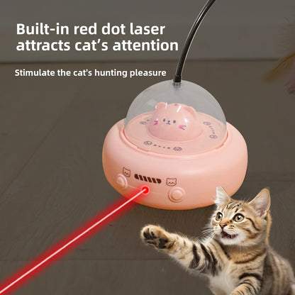Rechargeable Electric Cat Toy Teaser Wand Laser Light Infrared Entertainment