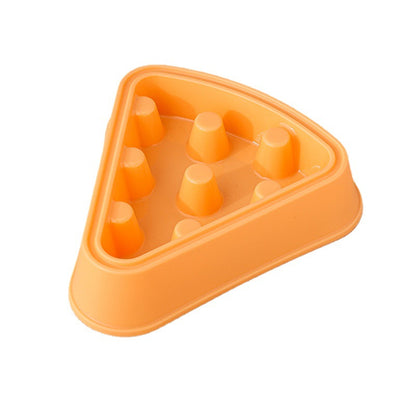 Interactive Puzzle Feeder Bowl Large Size Slow Feed Dog Bowl Anti Gulping Choking Cartoon Pizza Design Fun Pet Supplies for Dogs Cats