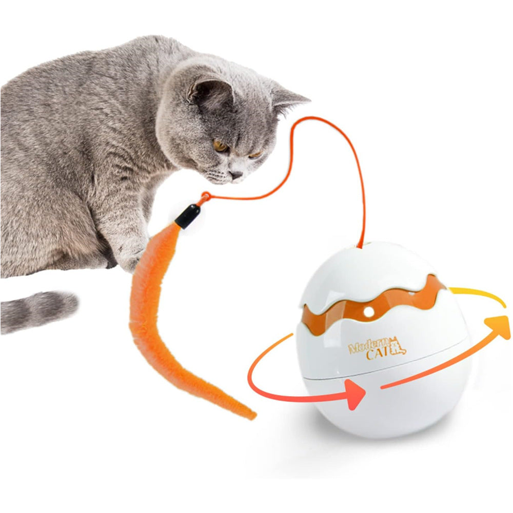 Cat Interactive Irregular Moving Dinosaur Egg Auto 360-Deg Rotating Toy