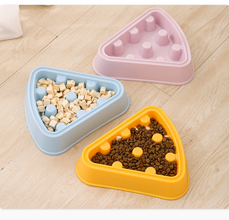 Interactive Puzzle Feeder Bowl Large Size Slow Feed Dog Bowl Anti Gulping Choking Cartoon Pizza Design Fun Pet Supplies for Dogs Cats