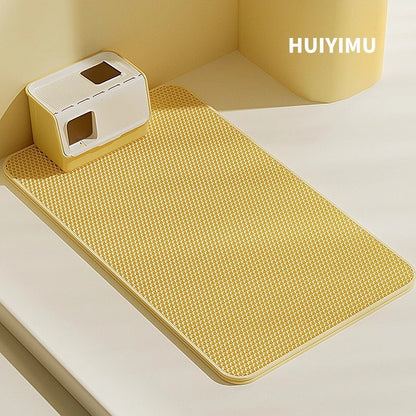 Extra Large Cat Litter Mat Heavy Duty Anti Tracking Litter Box Mat with Low Profile Edge Non Slip Bottom for Kitty Litter Containment