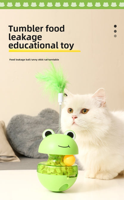 Pet Interactive Cat Toy Wobbly Feeder Ball