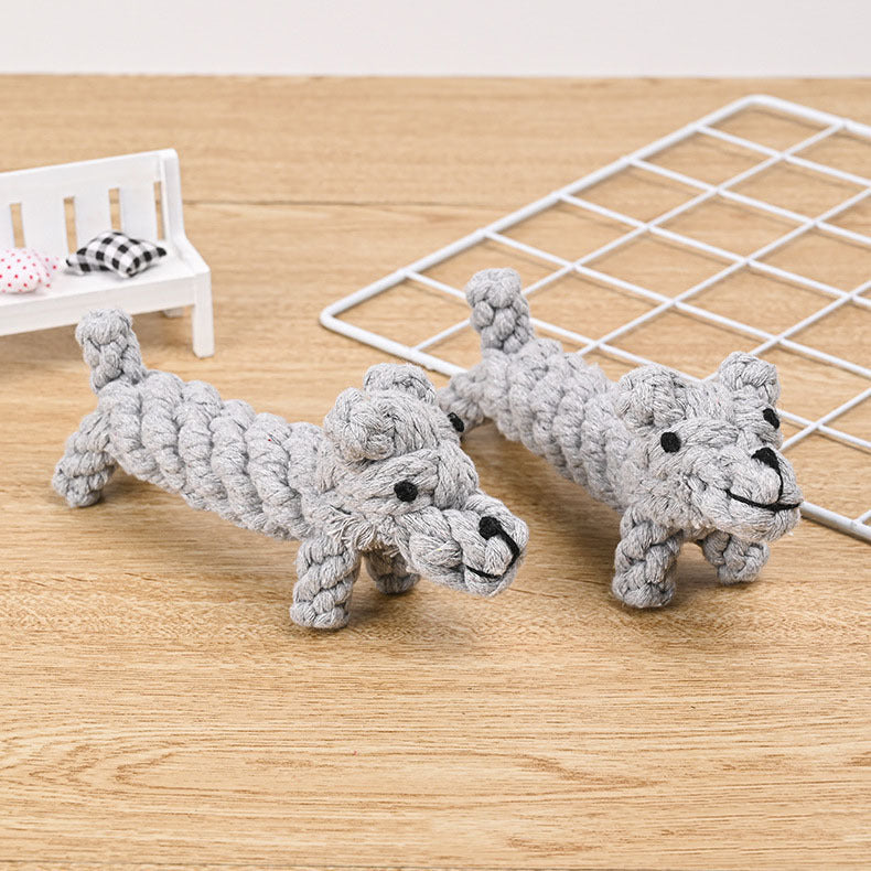 Durable Natural Cotton Rope Chew Toy for Puppies Small Breed Dogs Interactive Pet Toys for Teething and Dental Health