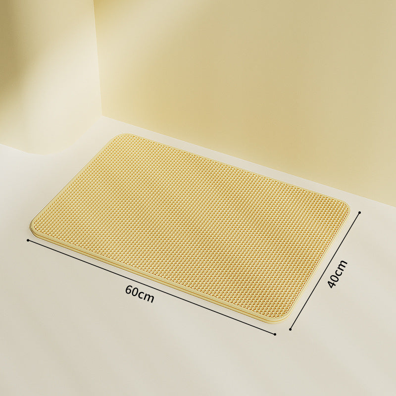 Extra Large Cat Litter Mat Heavy Duty Anti Tracking Litter Box Mat with Low Profile Edge Non Slip Bottom for Kitty Litter Containment